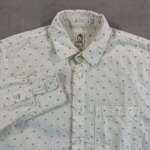Hiroshi Kato Embroidery Dot White Shirt Men Small Pocket‎ Cotton Designer $249